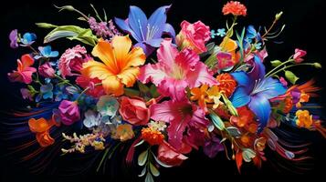 vibrant floral bouquet affiche beauté dans la nature photo