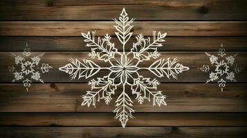 hiver formes fleuri flocon de neige décor sur bois Contexte photo