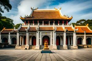 le Bouddha temple dans Taïwan. généré par ai photo