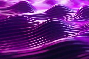 3d rend technologique vagues avec violet, et vibrant couleurs. ai génératif photo