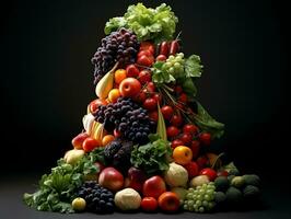 bouquet de des légumes sur une blanc Contexte ai génératif photo