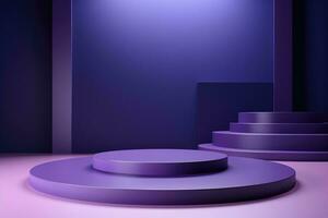 minimaliste violet Contexte pour produit présentation avec podiums photo
