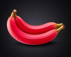 photo de rouge banane isolé sur blanc Contexte. génératif ai