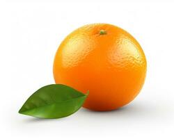 photo de Orange isolé sur blanc Contexte. génératif ai