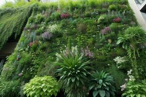 verticale jardin mur. Contexte. ai génératif pro photo