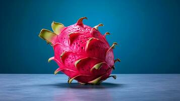 photo de dragon fruit sur une minimaliste tableau. génératif ai