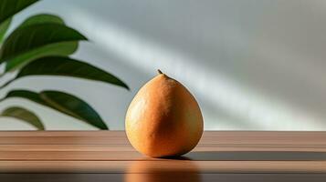 photo de mamey sapote sur une minimaliste tableau. génératif ai