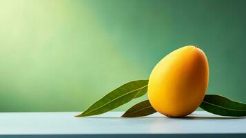 photo de mangue sur une minimaliste tableau. génératif ai