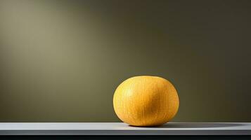 photo de melon sur une minimaliste tableau. génératif ai