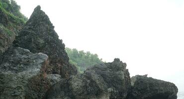 panoramique vues de le plage, corail montagnes photo