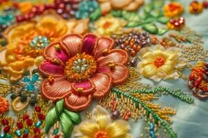 Indien floral broderie art. produire ai photo