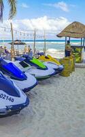 playa del Carmen quintana roo Mexique 2021 jet ski pour location sur plage playa del Carmen Mexique. photo