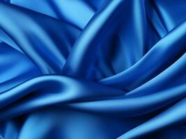 bleu satin en tissu comme Contexte proche - en haut photo