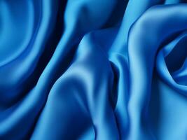 bleu satin en tissu comme Contexte proche - en haut photo