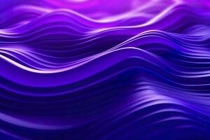 3d rend technologique vagues avec violet, et vibrant couleurs. ai génératif photo