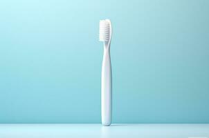 minimaliste blanc brosse à dents côté vuev photo