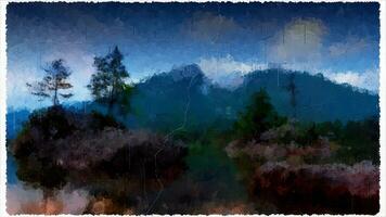 abstrait impressionnisme la nature paysage numérique La peinture photo
