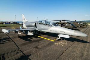 tchèque air Obliger aéro l-159t1 alca 6078 entraîneur avion statique afficher à siaf slovaque international air fest 2019 photo