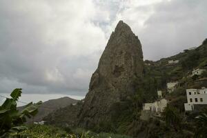 original coloré Maisons sur le Espagnol île de canari gomera photo