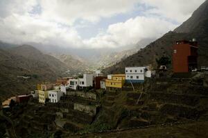 original coloré Maisons sur le Espagnol île de canari gomera photo