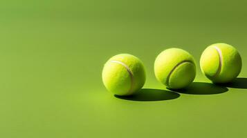 génératif ai, proche en haut tennis des balles sur le rechercher, sport, des loisirs concept photo