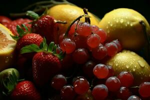 saveur le saveur avec Souza des fruits, une goût de la nature ai généré photo