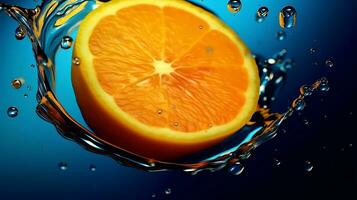 Orange Contexte avec l'eau laissez tomber photo