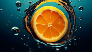 Orange Contexte avec l'eau laissez tomber photo