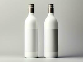 du vin bouteille emballage maquette avec isolé Contexte ai génératif photo