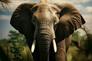 Thaïlande royal éléphant, célèbre pour ses beauté et importance ai généré photo