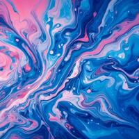 marbré bleu et rose abstrait Contexte. liquide marbre pente mélange encre modèle aquarelle acide laver texture coloré photo