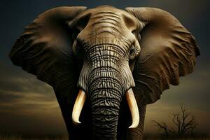 Thaïlande iconique éléphant, vénéré pour ses Puissance et élégance ai généré photo