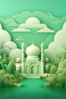 génial mosquée illustration ai génératif photo