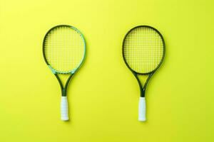 filaire tennis raquettes. produire ai photo