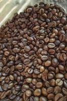 grains de café secs naturels purs et riches photo