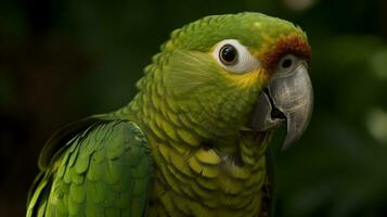 vert perruche et l'amour des oiseaux perroquets la nature Contexte. ai généré. photo