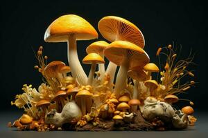 exotique comestible la nature champignons. produire ai photo