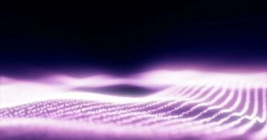 abstrait violet vagues de embrasé particules et lignes futuriste salut-technologie Contexte photo
