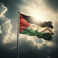 un image de le palestinien drapeau. gratuit Palestine, gratuit gaza, abstrait art, rouge, vert, noir. guerre dans le milieu est. génératif ai photo