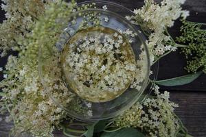 thé blanc aux fleurs de sureau photo