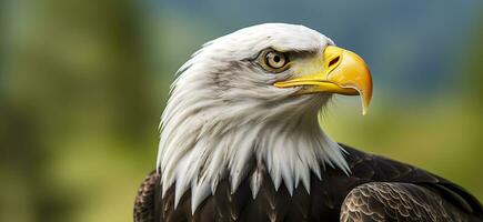 portrait de un américain chauve aigle, faune. génératif ai photo