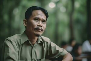 indonésien Masculin prof ai génératif photo