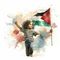 gratuit Palestine, gratuit gaza, drapeau, abstrait art, rouge, vert, noir. guerre dans le milieu est. génératif ai photo