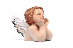 ange de noël. ange en céramique ou mastic. photo
