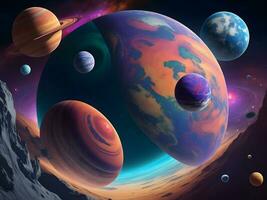 planètes et espace illustration photo