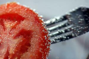 tomate sur blanc photo