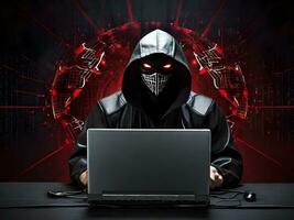 l'Internet Sécurité protection de pirate attaquer cyber attaque ai produire photo