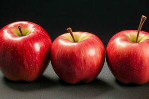 rouge Pomme. Contexte. ai génératif pro photo