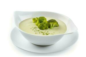 brocoli crème soupe repas purée. produire ai photo