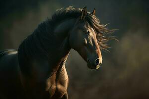 sans cavalier mustang cheval. produire ai photo